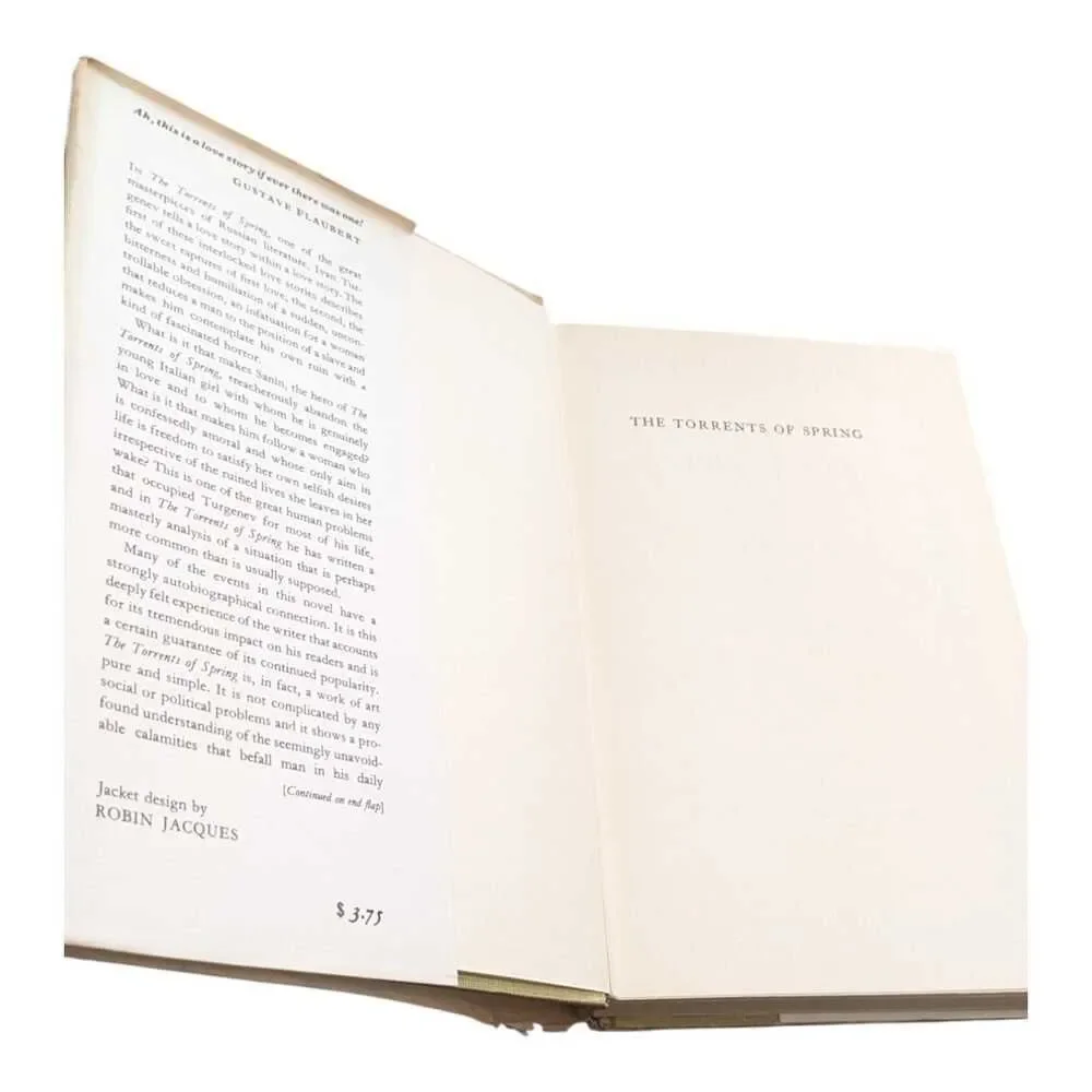 The Torrents of Spring Ivan Turgenev 1st Edition Hardcover Book 1959 Dust Jacket